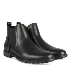 Bottines NOIR Homme Motif Uni Elastique