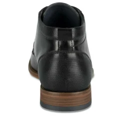 Bottines NOIR Homme Motif Uni Lacets
