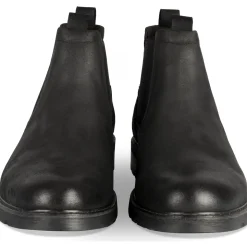 Bottines NOIR Homme Motif Uni Elastique