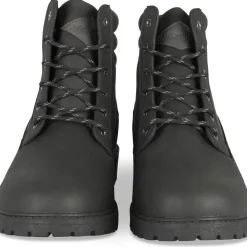 Bottines NOIR Homme Motif Uni Lacets