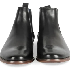 Bottines NOIR Homme Motif Uni Elastique