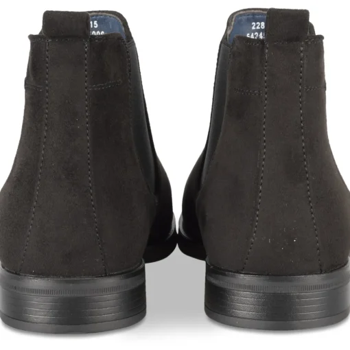 Bottines NOIR Homme Motif Uni Elastique