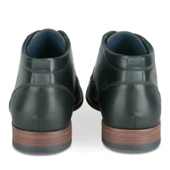 Bottines NOIR Homme Motif Uni Lacets