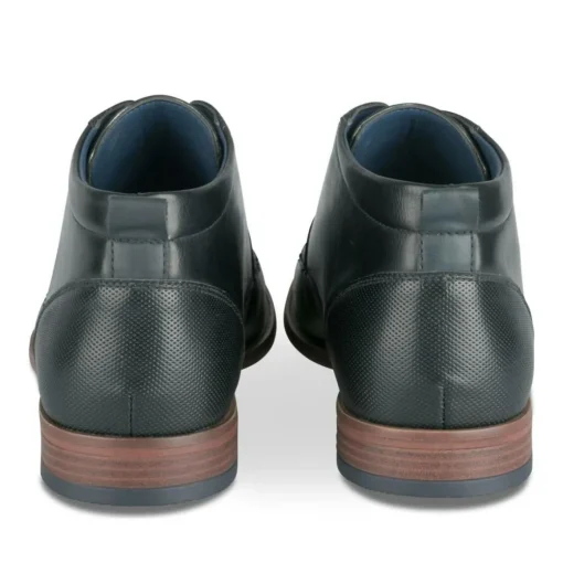 Bottines NOIR Homme Motif Uni Lacets