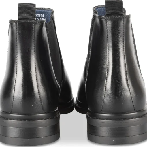 Bottines NOIR Homme Motif Uni Elastique