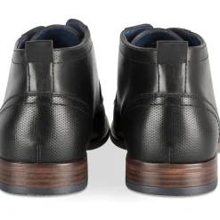 Bottines NOIR Homme Motif Uni Lacets