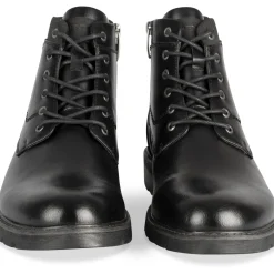 Bottines NOIR Homme Motif Uni Lacets