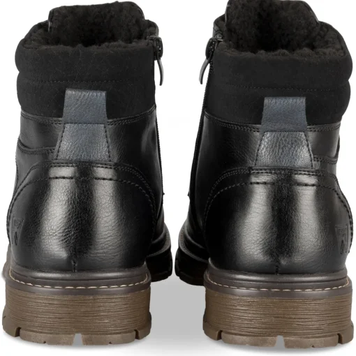 Bottines NOIR Homme Motif Uni Lacets