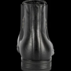 Bottines NOIR Homme Motif Uni Elastique