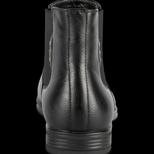 Bottines NOIR Homme Motif Uni Elastique