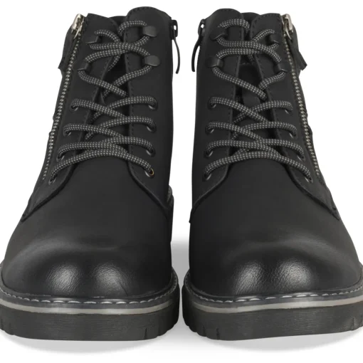 Bottines NOIR Homme Motif Uni A Enfiler
