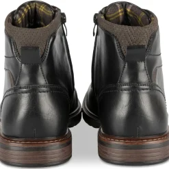 Bottines NOIR Homme Motif Uni Lacets