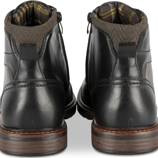 Bottines NOIR Homme Motif Uni Lacets