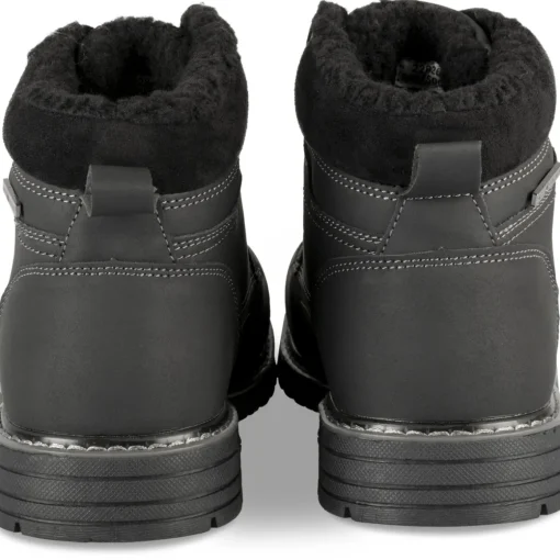 Bottines NOIR Homme Motif Uni Lacets