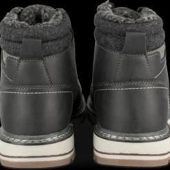 Bottines NOIR Homme Motif Uni Lacets