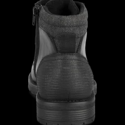 Bottines NOIR Homme Motif Uni Lacets