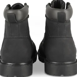 Bottines NOIR Homme Motif Uni Lacets