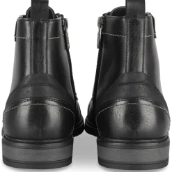 Bottines NOIR Homme Motif Uni Lacets