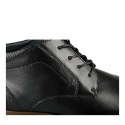 Bottines NOIR Homme Motif Uni Lacets