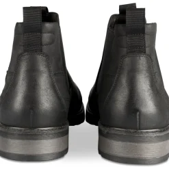 Bottines NOIR Homme Motif Uni Elastique