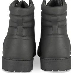 Bottines NOIR Homme Motif Uni Lacets
