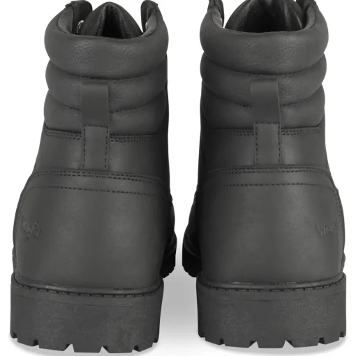 Bottines NOIR Homme Motif Uni Lacets