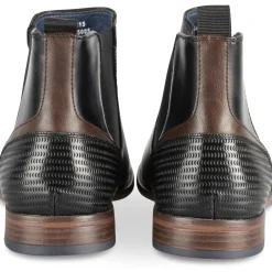 Bottines NOIR Homme Motif Uni Elastique