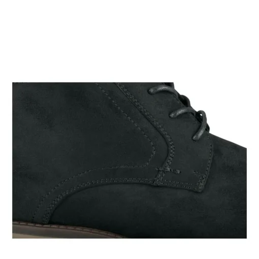 Bottines NOIR Homme Motif Uni Lacets
