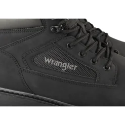 Bottines NOIR Homme Motif Uni Lacets