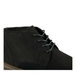 Bottines NOIR Homme Motif Uni Lacets