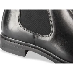 Bottines NOIR Homme Motif Uni Elastique