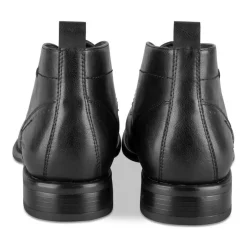 Bottines NOIR Homme Motif Uni Lacets