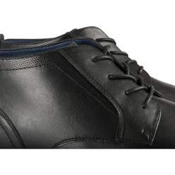 Bottines NOIR Homme Motif Uni Lacets
