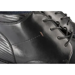 Bottines NOIR Homme Motif Uni Lacets