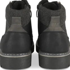 Bottines NOIR Homme Motif Uni A Enfiler