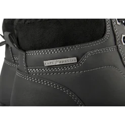 Bottines NOIR Homme Motif Uni Lacets