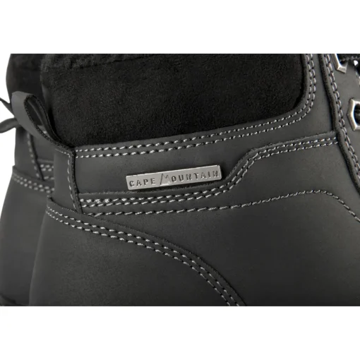 Bottines NOIR Homme Motif Uni Lacets
