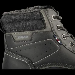 Bottines NOIR Homme Motif Uni Lacets