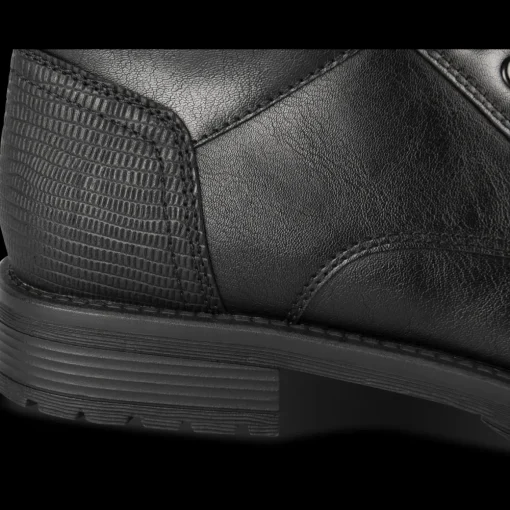 Bottines NOIR Homme Motif Uni Lacets