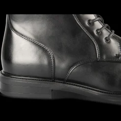 Bottines NOIR Homme Motif Uni Lacets