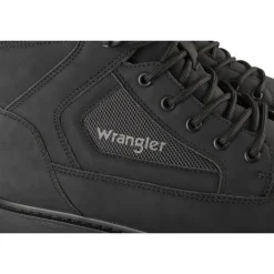 Bottines NOIR Homme Motif Uni Lacets