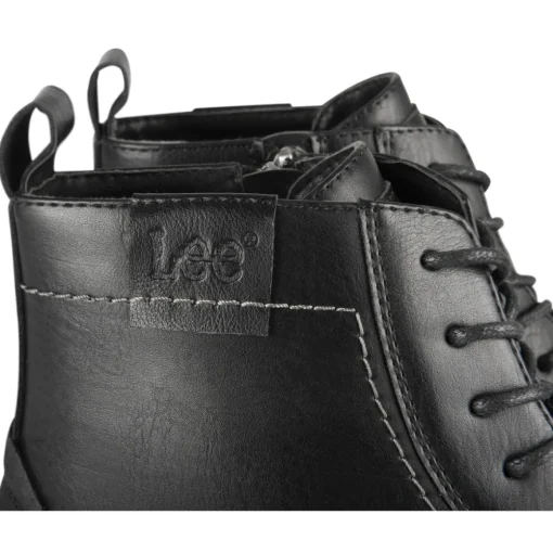 Bottines NOIR Homme Motif Uni Lacets