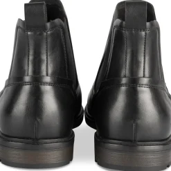 Bottines NOIR Homme Motif Uni Elastique