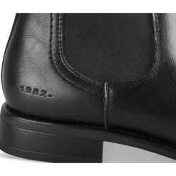 Bottines NOIR Homme Motif Uni A Enfiler