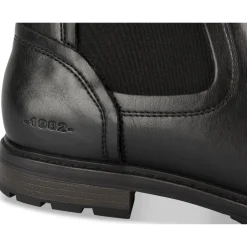 Bottines NOIR Homme Motif Uni Elastique