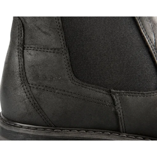 Bottines NOIR Homme Motif Uni Elastique