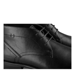 Bottines NOIR Homme Motif Uni Lacets