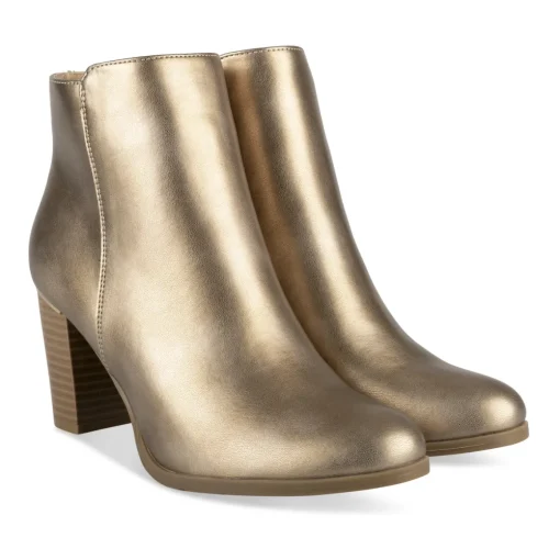 Bottines OR Femme Motif Uni A Enfiler