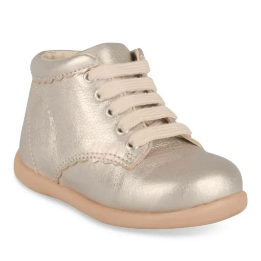 Bottines OR Fille CUIR Motif Uni Lacets