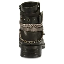 Bottines Plissé NOIR Fille Fermeture éclair